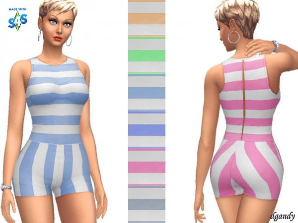  The Sims Resource: Short Jumpsuit 20200518 by dgandy