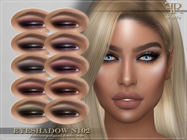  The Sims Resource: Eyeshadow N102 by FashionRoyaltySims