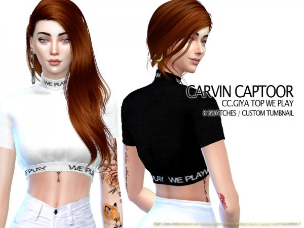  The Sims Resource: Giya Top We PLay by carvin captoor