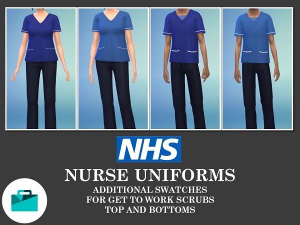  Mod The Sims: NHS Nurse Uniforms by Teknikah