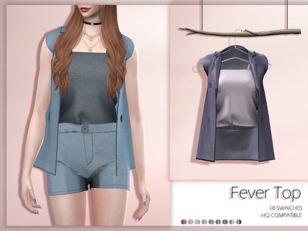  The Sims Resource: Fever Top by Lisaminicatsims