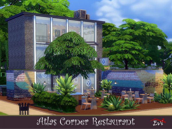  The Sims Resource: Atlas Corner Restaurant by evi