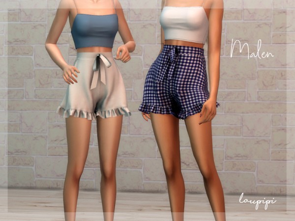  The Sims Resource: Malen Shorts by laupipi