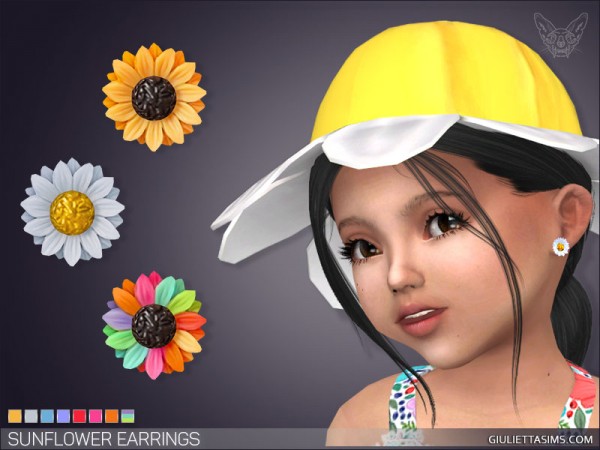 Giulietta Sims: Sunflower Earrings For Toddlers