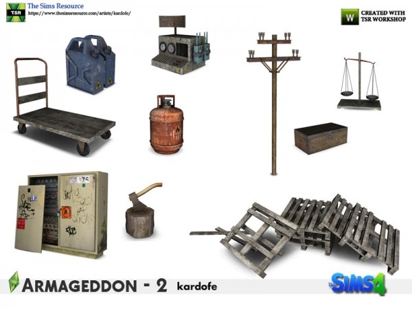  The Sims Resource: Armageddon Objects 2 by kardofe