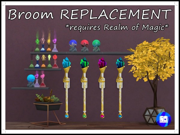  Mod The Sims: Broom Replacement for Realm of Magic by Lulu The Cute Sim