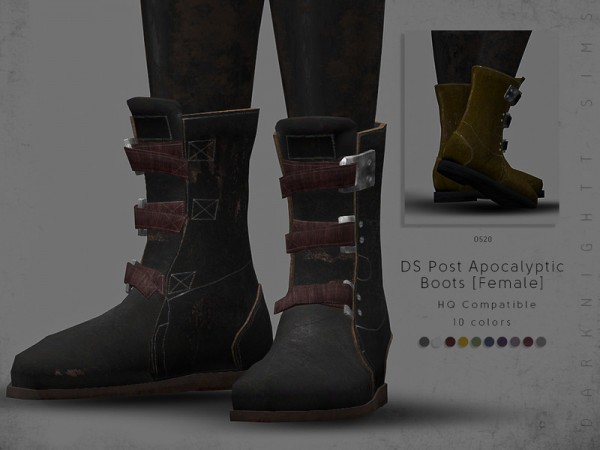  The Sims Resource: Post Apocalyptic Boots by DarkNighTt