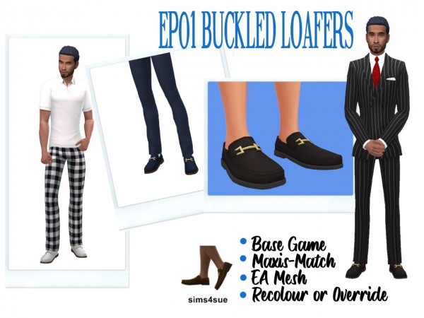  Sims 4 Sue: Buckled Loafers