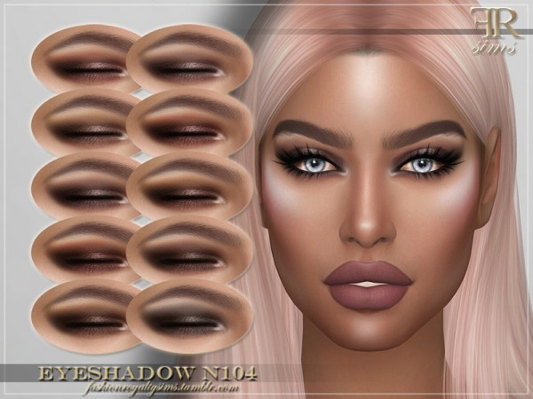  The Sims Resource: Eyeshadow N104 by FashionRoyaltySims