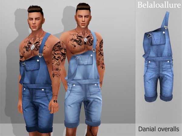  The Sims Resource: Belaloallure Danial overalls by belal1997