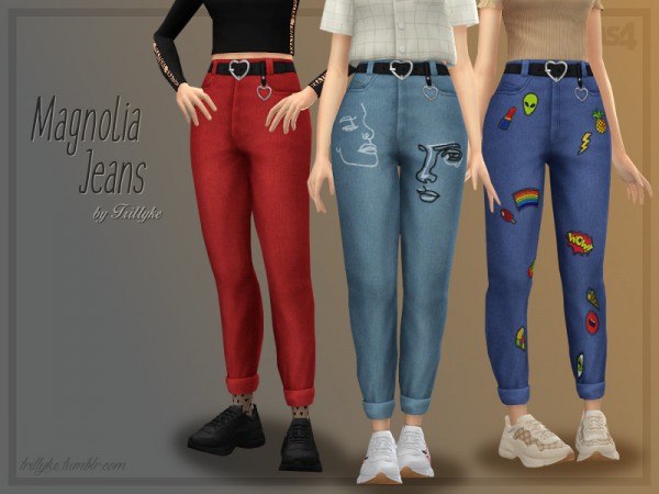  The Sims Resource: Magnolia Jeans by Trillyke