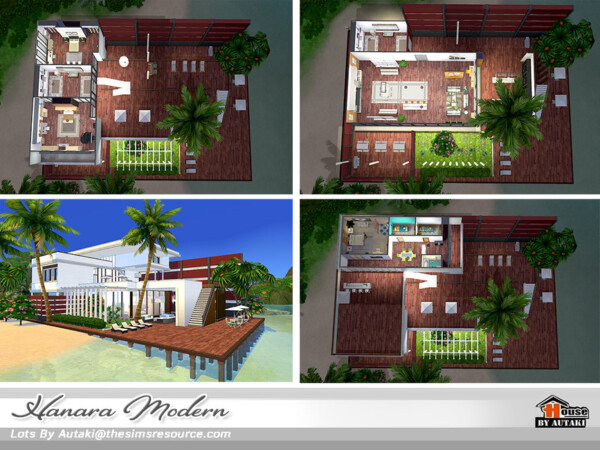 The Sims Resource: Hanara Modern House NoCC by Autaki