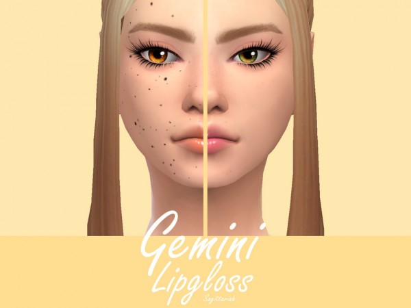  The Sims Resource: Gemini Lipgloss by Sagittariah