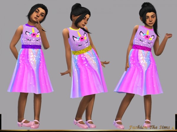  The Sims Resource: Unicorn child dress by LYLLYAN