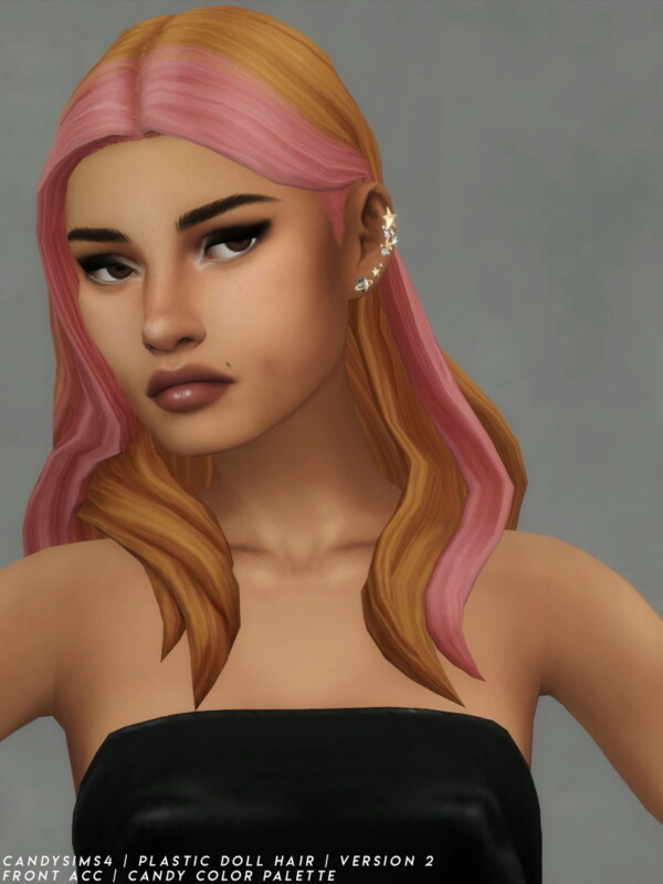 Candy Sims 4: Plastic Doll Hair and Accessories