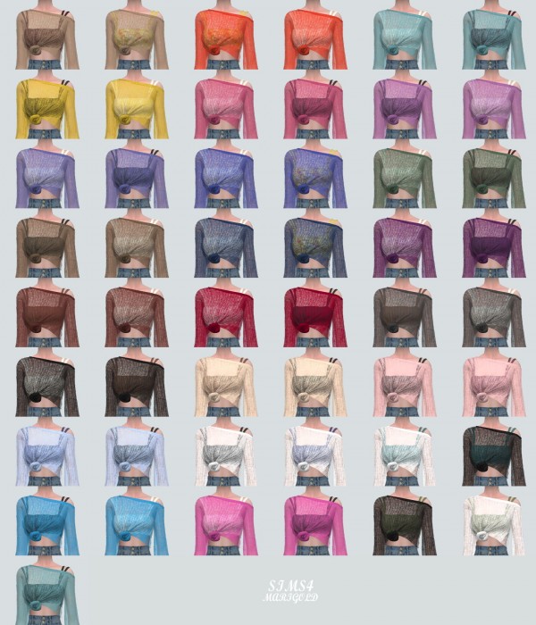  SIMS4 Marigold: BB See through Knit With Sleeveless