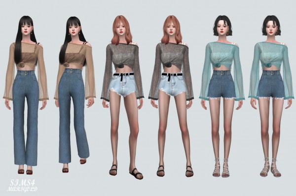  SIMS4 Marigold: BB See through Knit With Sleeveless