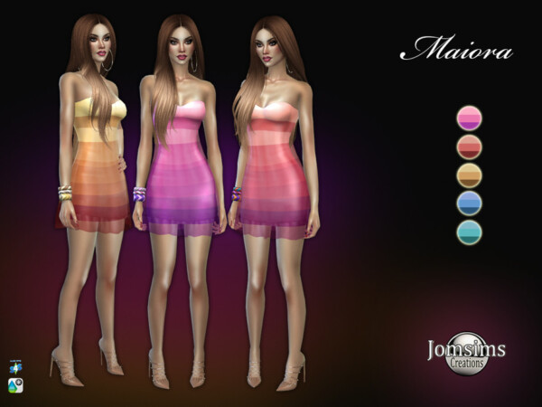 The Sims Resource: Maiora dress by jomsims