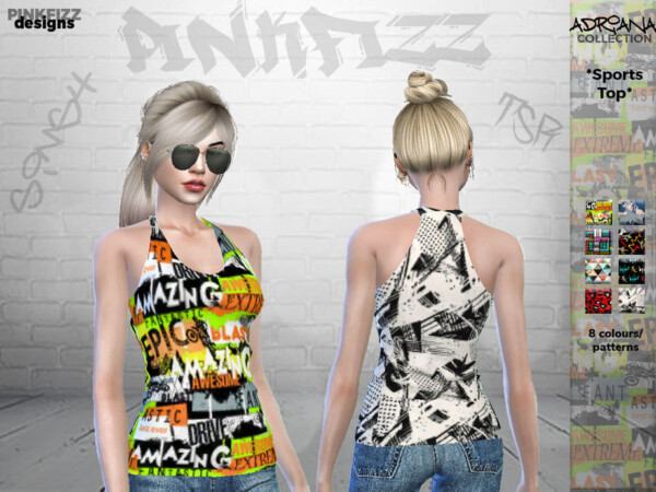 The Sims Resource: Adriana Sports Top by Pinkfizzzzz