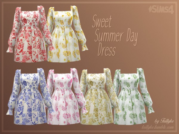  The Sims Resource: Sweet Summer Day Dress by Trillyke