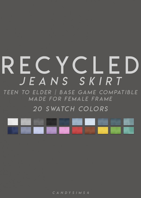  Candy Sims 4: Recicled Jeans Skirt