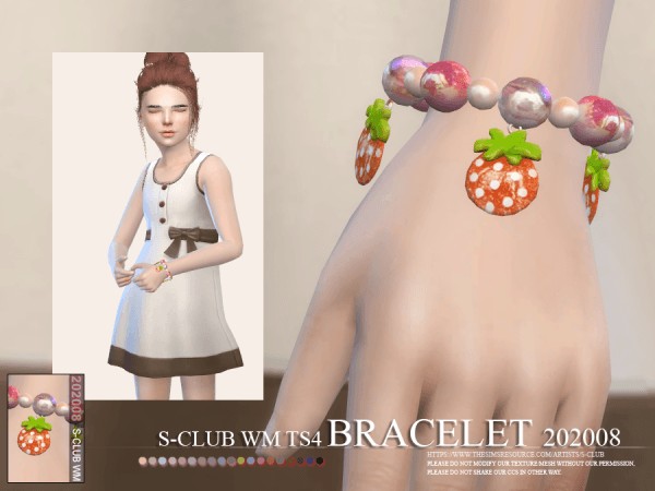  The Sims Resource: Bracelet 202008 by S Club
