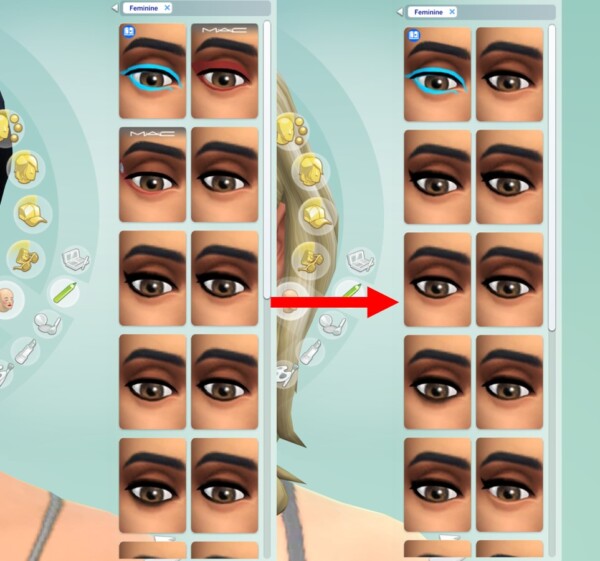 Mod The Sims: Cosmetics Hider by Gabby2805