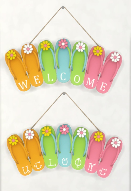 Simthing New: Flip Flop Welcome Sign