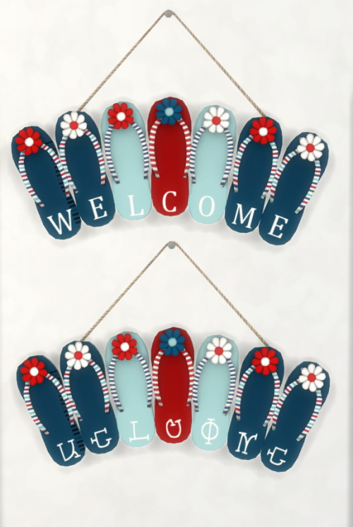 Simthing New: Flip Flop Welcome Sign