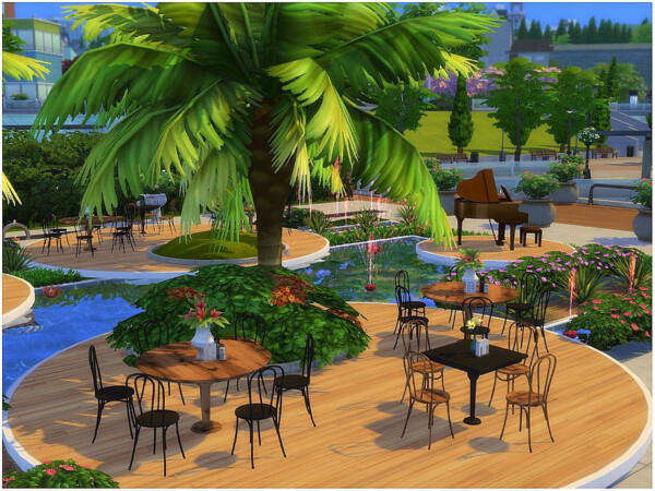 The Sims Resource: Red Fountain Restaurant by lotsbymanal