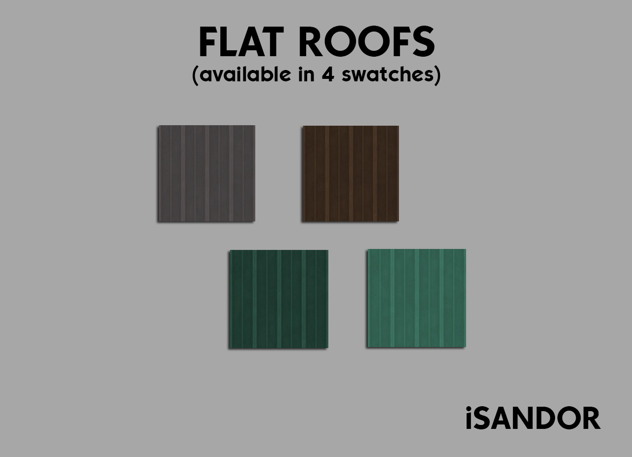 Mod The Sims Flat roofs by iSandor • Sims 4 Downloads