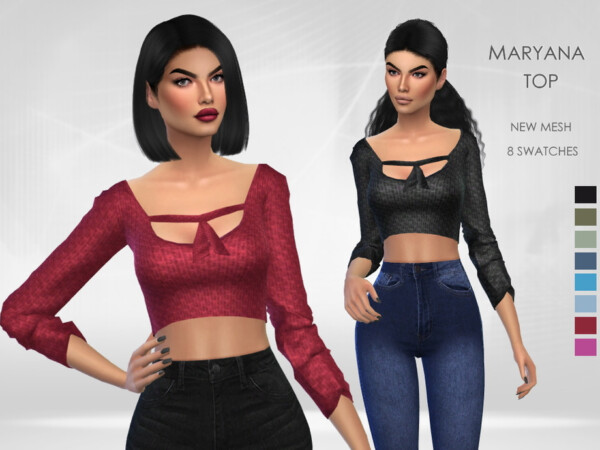 The Sims Resource: Maryana Top by Puresim