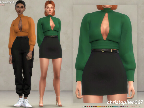 The Sims Resource: Freestyle Top by Christopher067