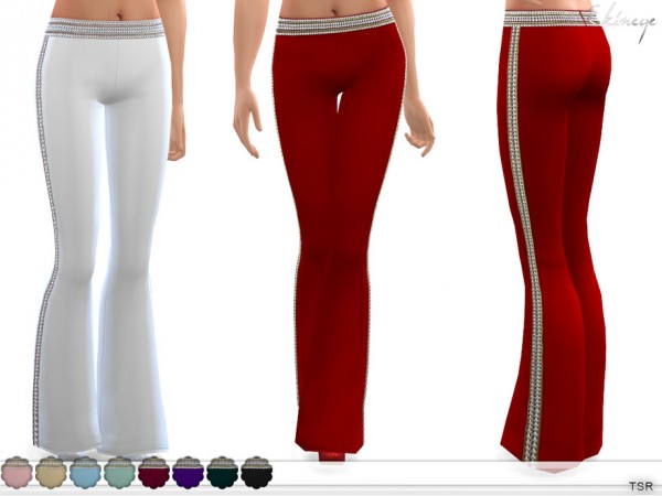  The Sims Resource: Embellished Flared Trousers by ekinege