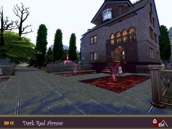  The Sims Resource: Dark Red Arrow House by Evi