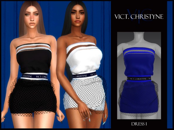  The Sims Resource: DressI  Vict. Christyne by Viy Sims