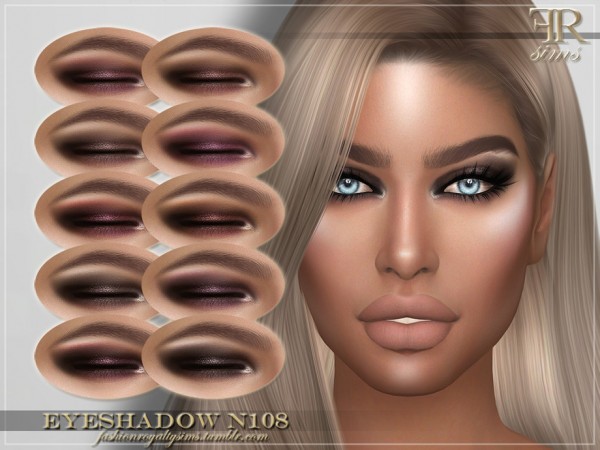  The Sims Resource: Eyeshadow N108 by FashionRoyaltySims