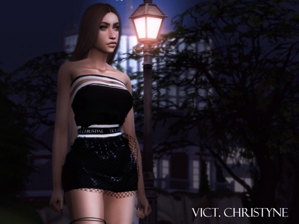  The Sims Resource: DressI  Vict. Christyne by Viy Sims