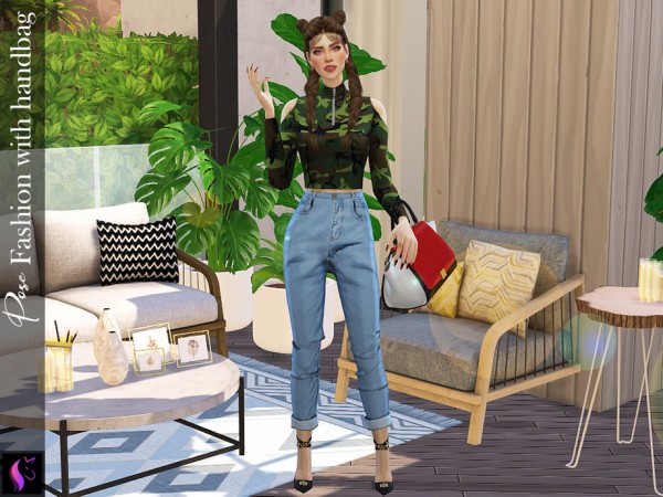  The Sims Resource: Pose Fashion With Handbag by KaTPurpura