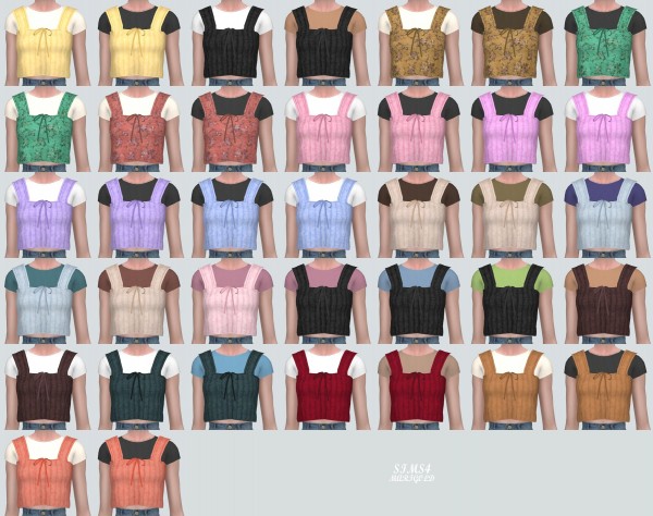 SIMS4 Marigold: N Bustier With T shirts