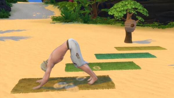 Mod The Sims: Braided Palm Leaf Yoga Mat by Serinion