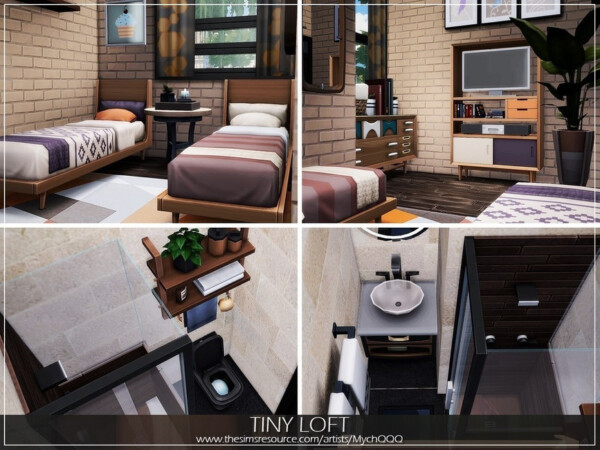 The Sims Resource: Tiny Loft by MychQQQ