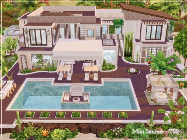  The Sims Resource: Modern Beach Mansion by Mini Simmer