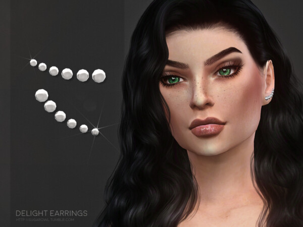 The Sims Resource: Delight earrings by sugar owl
