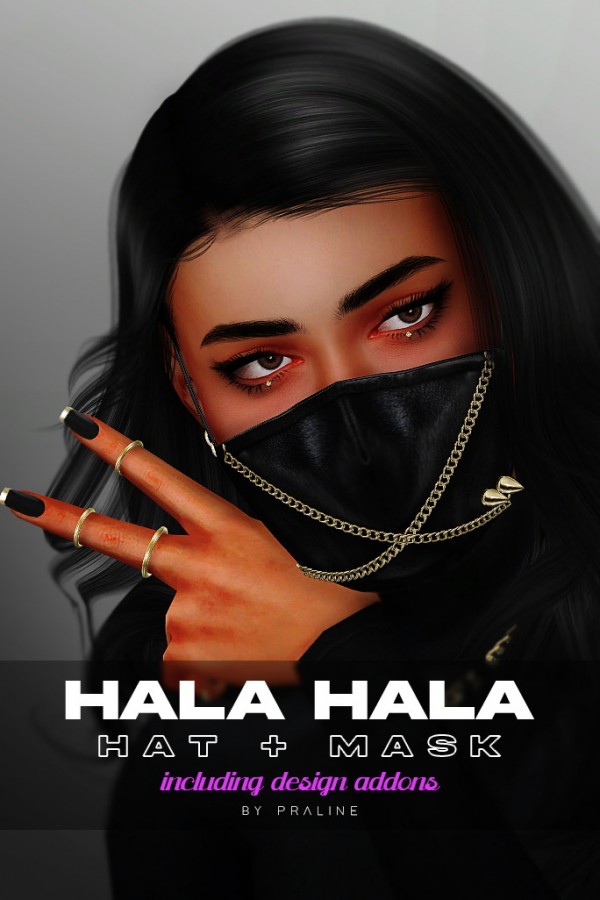  Praline Sims: Hala Hala mask and hat