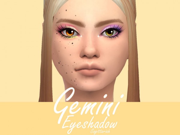  The Sims Resource: Gemini Eyeshadow by Sagittariah