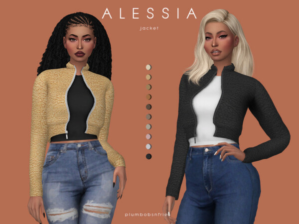 The Sims Resource: Alessia jacket by Plumbobs n Fries