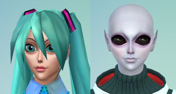 Mod The Sims: Alien/Anime Style Eye Preset by tklarenbeek