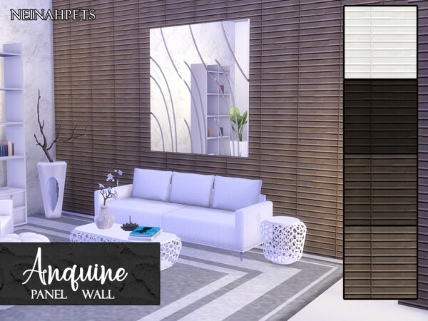 The Sims Resource: Anquine Panel Wall by neinahpets
