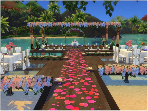  The Sims Resource: Beach Wedding Park by lotsbymanal